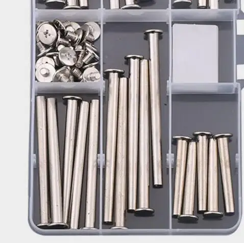 30 шт. Никель/Медь покрытием Чикаго Винты Ассортимент Наборы оснастки заклепки