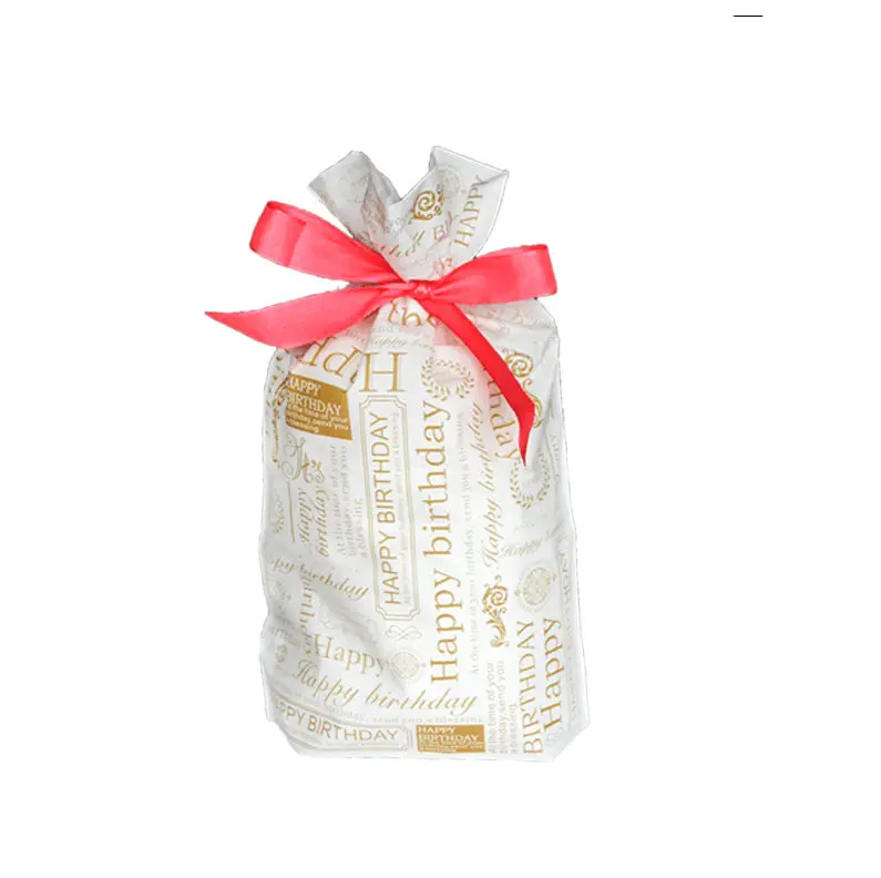Gold Birthday LBSISI жизнь 50/100 шт мешки для печенья, конфет Рождественский подарок сумки закуски с нугой и PE Пластик сумка-кисет День рождения свадьба - Цвет: Gold Birthday