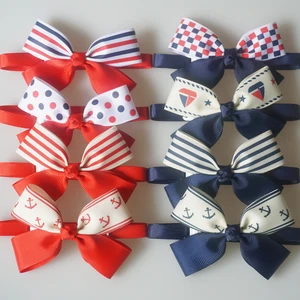 Галстук-бабочка в морском стиле, галстук-бабочка в горошек, якорь, полосатый узор, кошка, щенок, лента, галстук-бабочка, 8 цветов, ошейник для собак