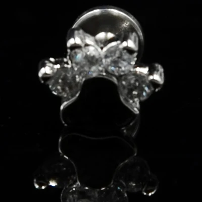 Clear Zircon Sowlove-1 шт хирургическая сталь опал Циркон цветок уха хряща трагус Спираль пирсинг Лабрет губы кольца серьги ювелирные изделия для тела 16 г - Окраска металла: Clear Zircon