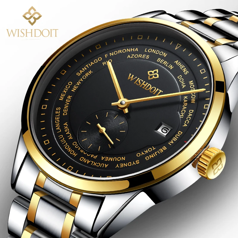 Спортивный костюм Часы Для мужчин Водонепроницаемый кожаный ремешок кварцевые