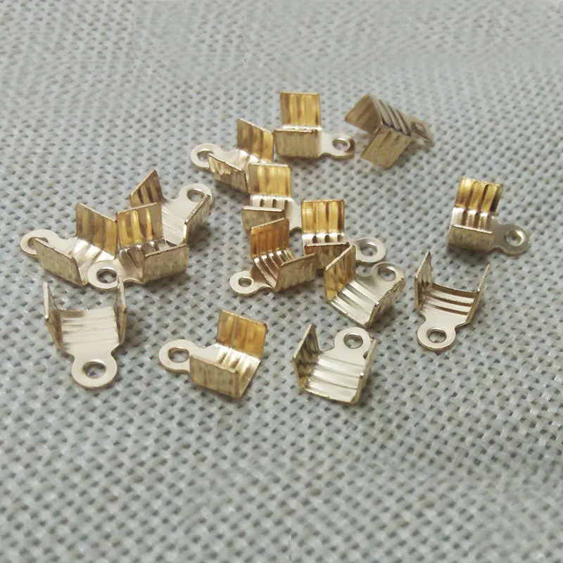 Обжимные концы для кожаного шнура бархатные веревки бахрома зажимы Ювелирная