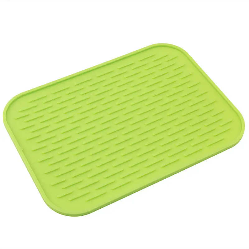 Силиконовый держатель коврик Кухня тепла Non-slip resistanttrivet горшок лоток выпрямитель - Цвет: Зеленый