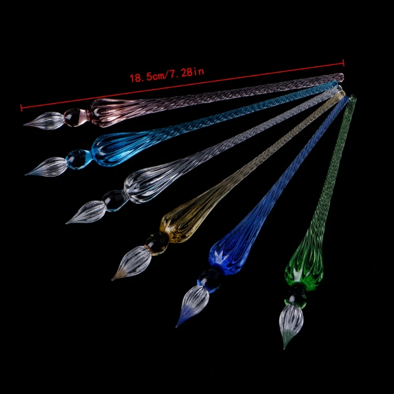 Винтажная стеклянная перьевая ручка перьевые ручки с наполнителем и чернилами в