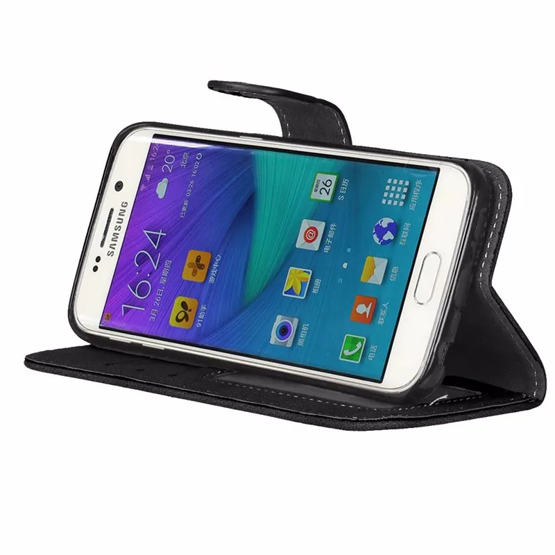 Чехол для Samsung S6 Edge кошелек из искусственной кожи силиконовый чехол телефона Galaxy