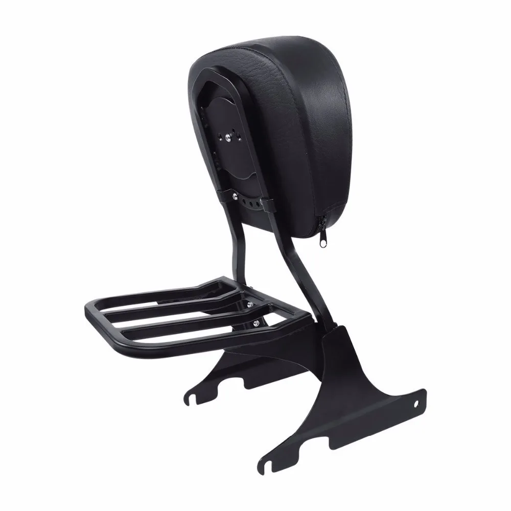 Motorcycle Black Sissy Bar Backrest Luggage Rack For Harley Softail Custom Heritage Springer Night Train FXSTC 1984-1999 | Автомобили и