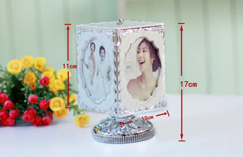 Креативная вращающаяся музыкальная шкатулка 5 дюймов фоторамка европейская