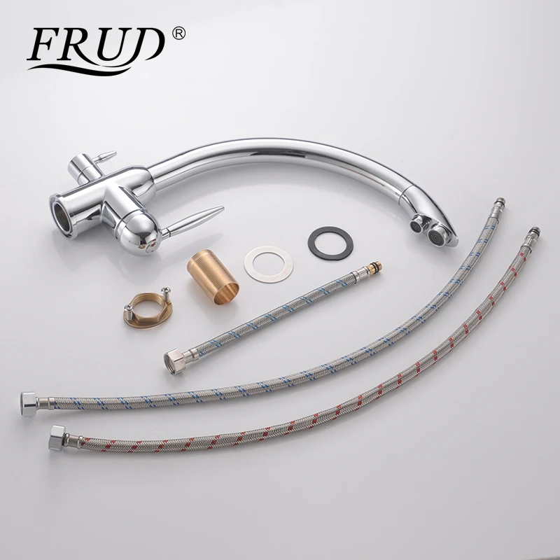 FRUD кухонный кран 3 цвета flitered для раковины воды смеситель набортный Смеситель