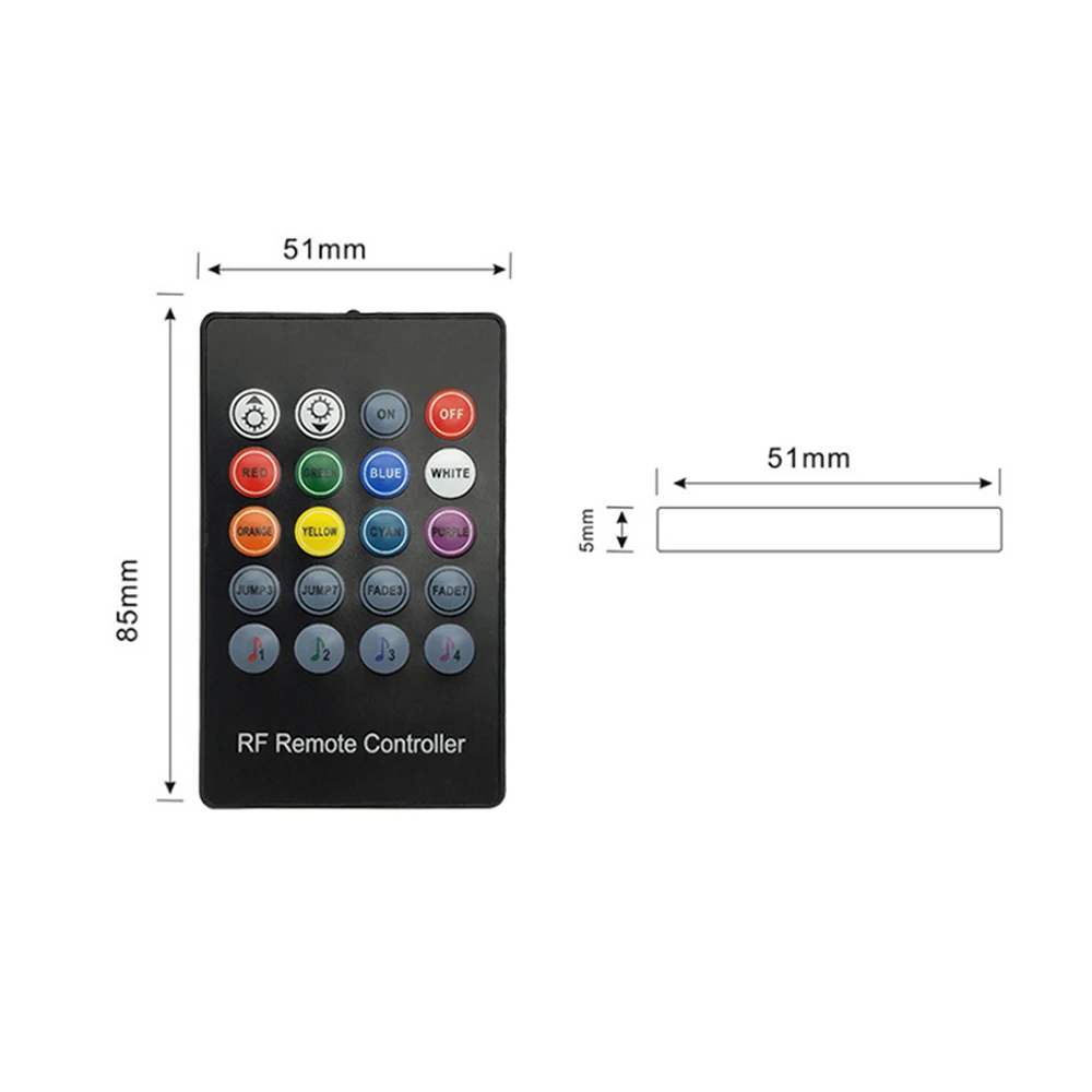 20 клавиш USB Led RGB контроллер DC 5V RF музыкальный звуковой сенсор пульт