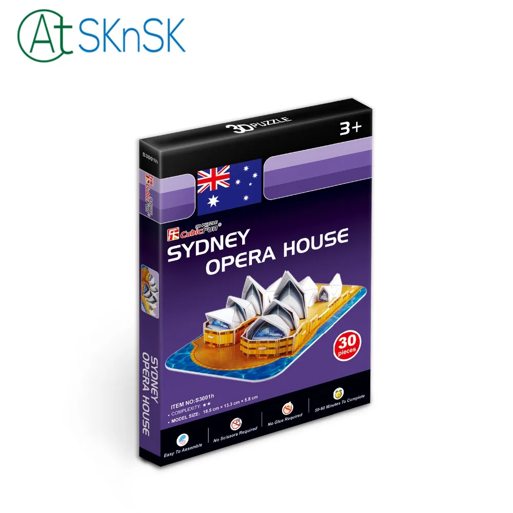 Creative gifts Australian architecture ornament 3D model Sydney Opera House nano puzzles miniature puzzle for home decoration | Дом и сад