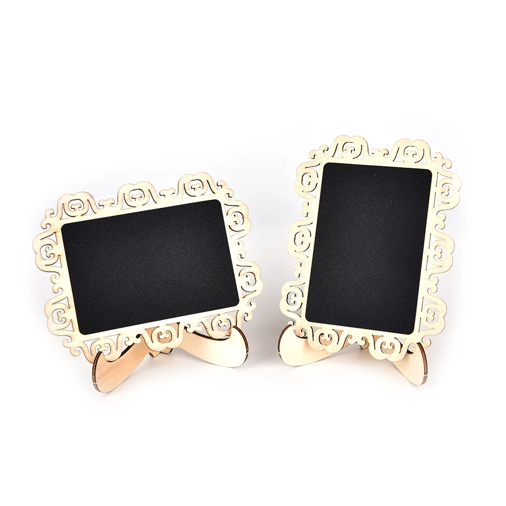 Винтажный кружевной полый стиль мини держатель черная доска с подставкой сделай