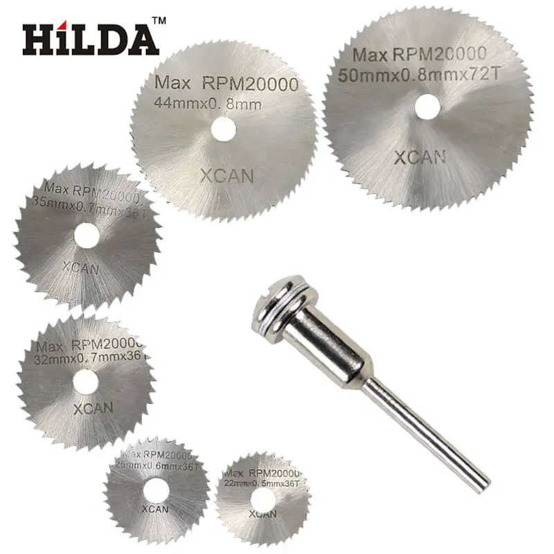 HILDA 7 шт. Мини HSS циркулярная пила вращающийся инструмент режущие диски