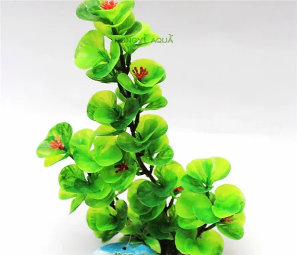 1 piece plastic fish tank aquarium decoration landscape simulation aquatic plants green purple artificial flower 28cm | Дом и сад