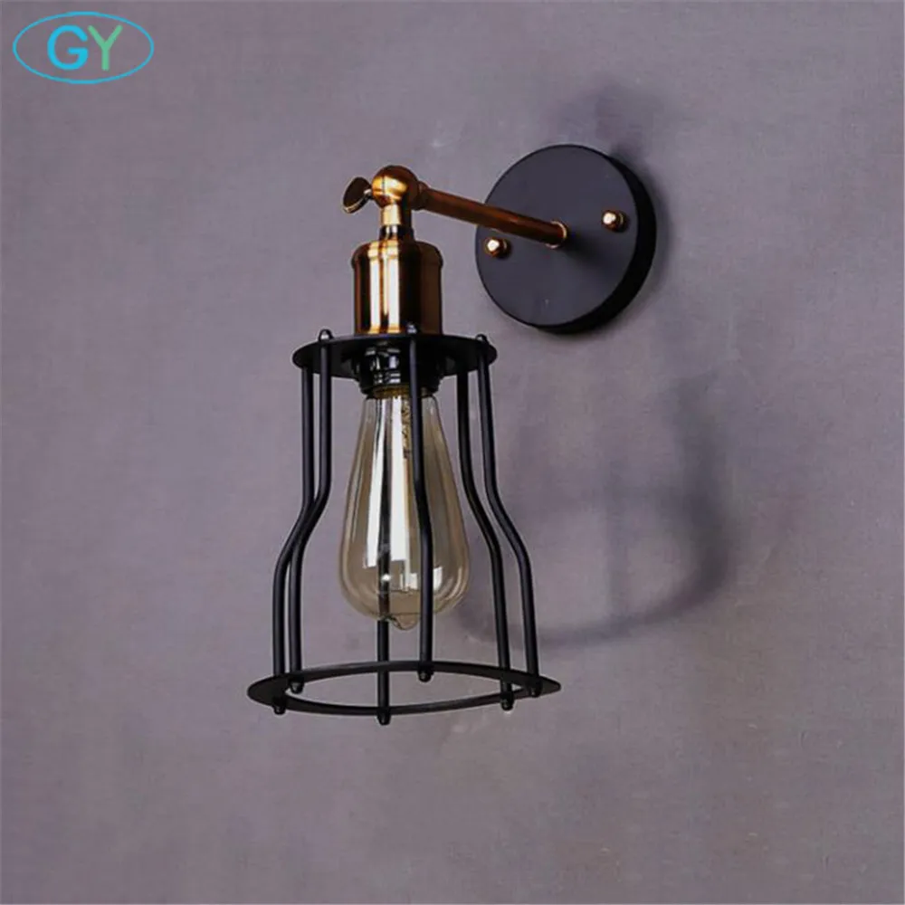Винтажное настенное бра Эдисона с железной латунной головкой|applique murale luminaire|wall
