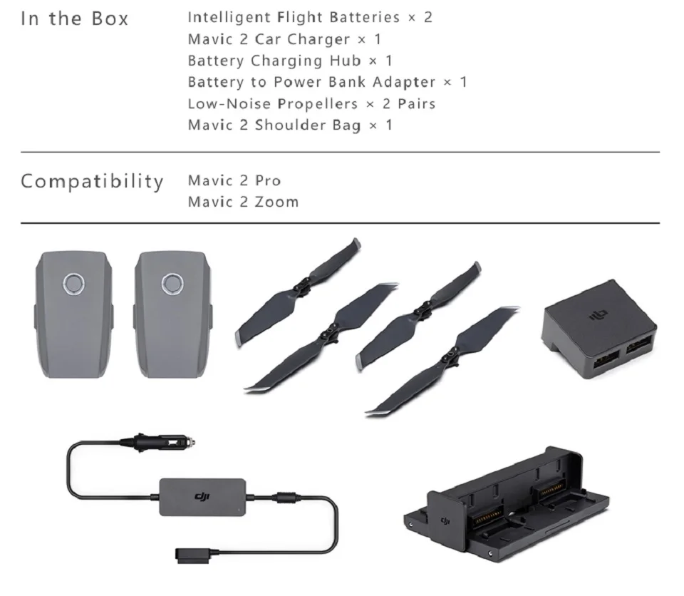 DJI Mavic 2 Fly больше комплект для Mavic 2 серии дронов аксессуары, несколько интеллектуальных батарей полета для более длительного полета 01