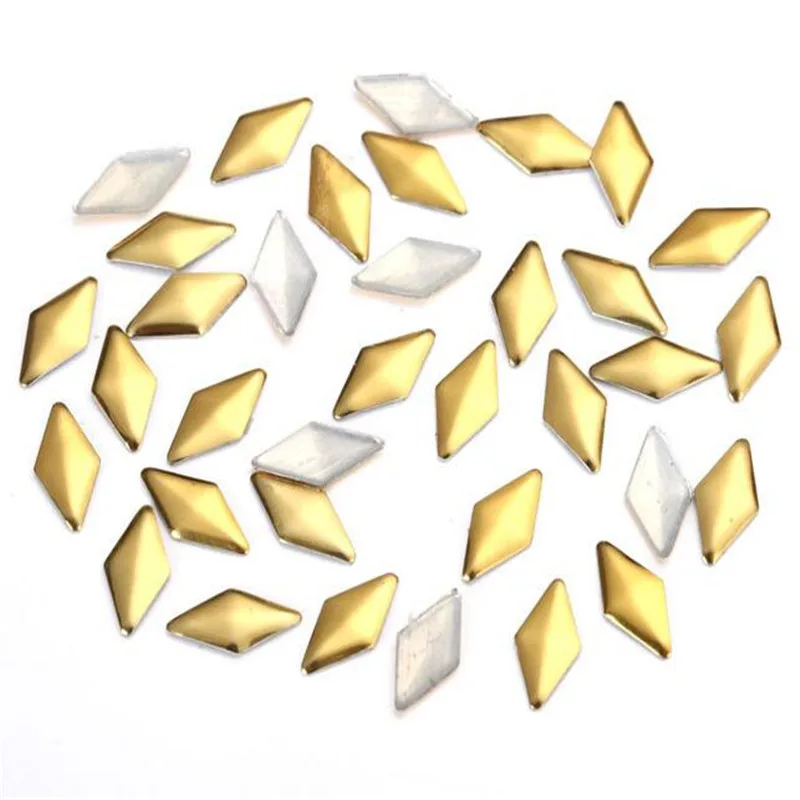 100 шт. металлический лист для ногтей Ромб металлические заклепки аксессуары