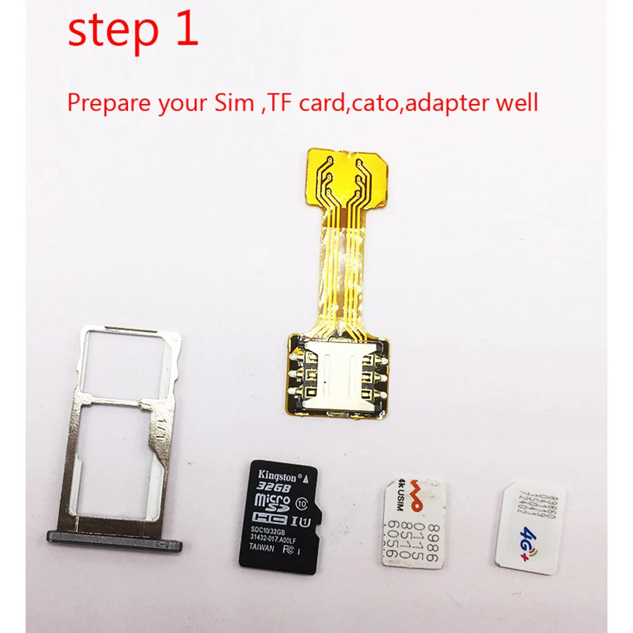 Гибридный двойной адаптер Micro SD для sim-карт расширитель телефона Android 2 Nano Mini