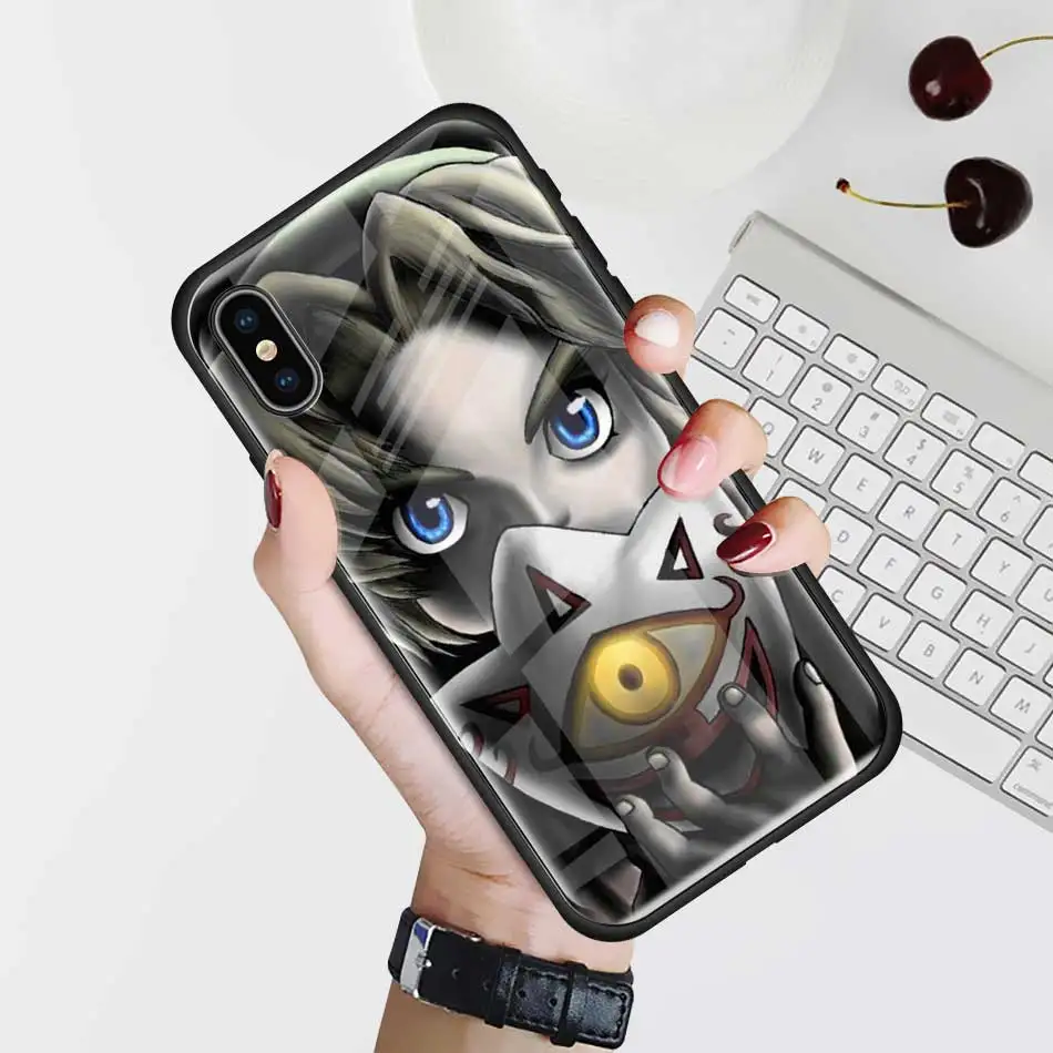 Легенда о Зельде игра закаленное стекло чехол для Apple iPhone XR 7 8 6 6 S Plus X XS MAX чехол для сотового телефона чехол