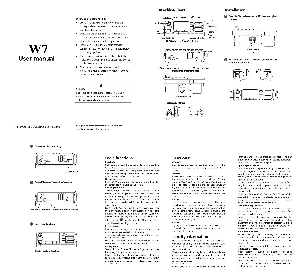 ANYSECU 3g сеть радио 3g-w7 andriod 6,0 WCDMA/GSM IP радио TM-7 с gps SOS wifi работает с реальным PTT/ZELLO