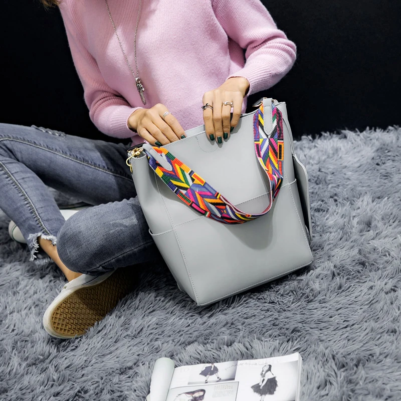 2018 Baellerry Women Versatile Handbag Wide Strap PU Leather bags Zipper messenger bag Vintage Shoulder Crossbody Bags | Багаж и сумки