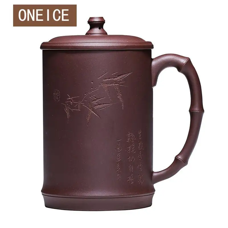

Chinese Yixing Bamboo Clay Tea Cup Handmade Ore Tea Kungfu Gongfu Tea Cups Mug 400ml