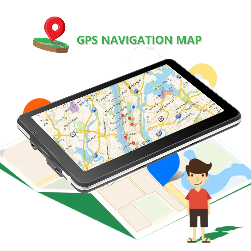 Podofo 7 дюймов gps навигатор для машины навигация бесплатное обновление карты Navitel