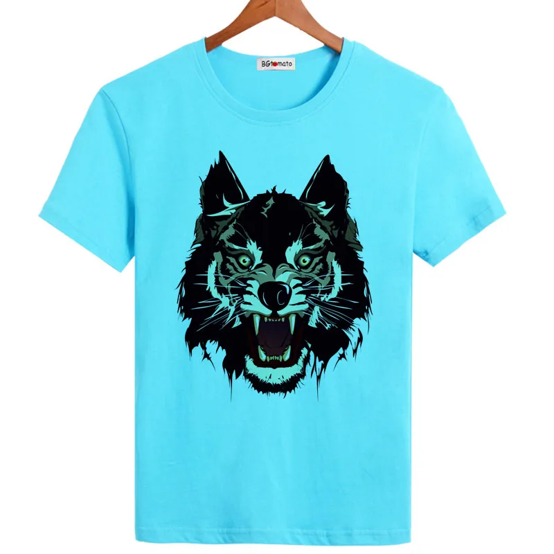 

bgtomato the king of the wolf t-shirt super fashion personality tshirt men hip hop 3d t shirt brand tops tee shirt