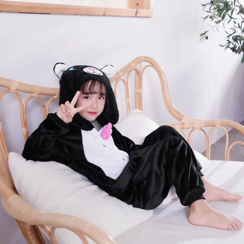 TUONXYE пижамы для девочек детская одежда милый кот Onesies Пижама малышей с