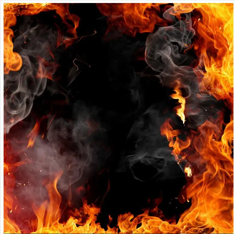 Огненные 3d обои фоновые для телевизора гостиной дивана фрески комнаты |