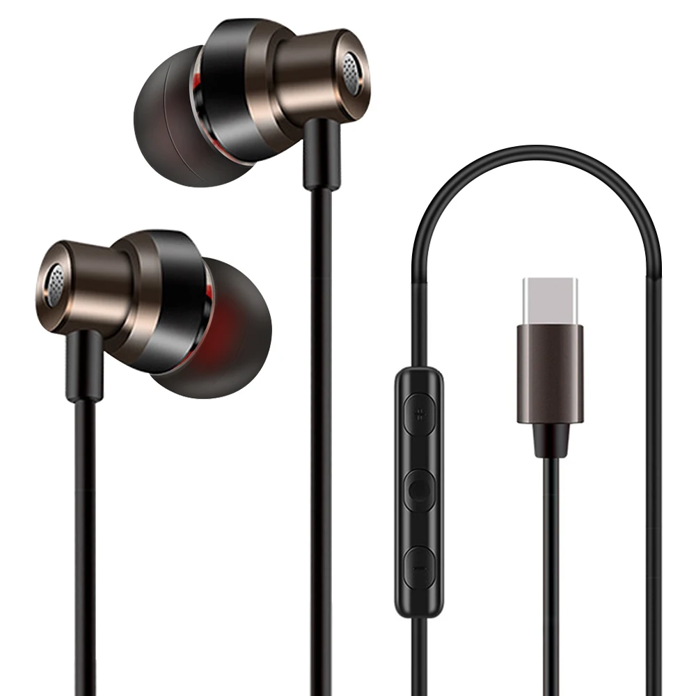 LOPPO тип-c наушники-вкладыши проводные стерео спортивные наушники для xiaomi M6 MiX 2S 8 SE