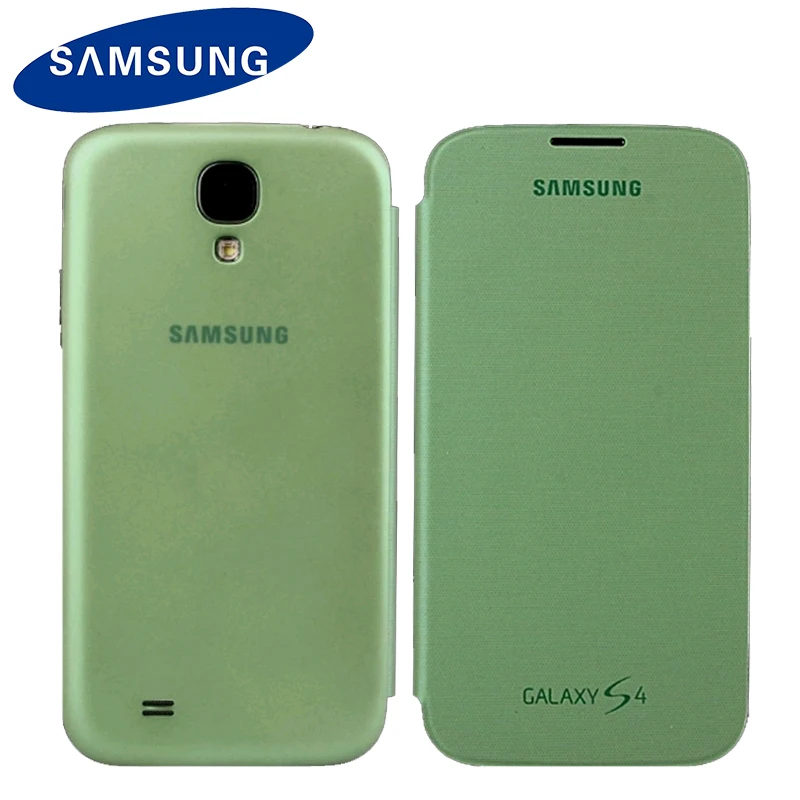 Оригинальный флип чехол для samsung Galaxy S4 i9500 i9505 кожаный умный с окошком защитный