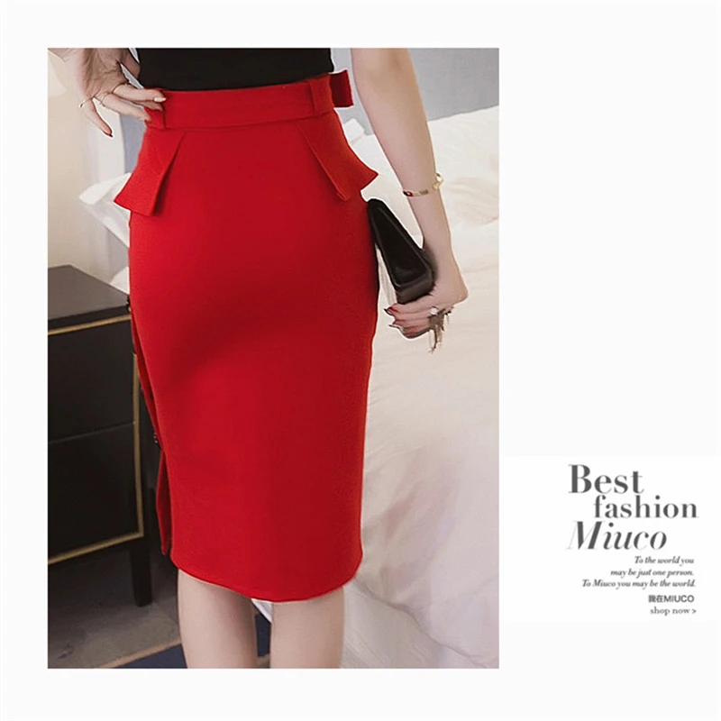S ~ 5XL 2017 Весна Лето Новый Элегантный Sexy Bodycon Тонкий Бинты высокая Талия Колен ПР