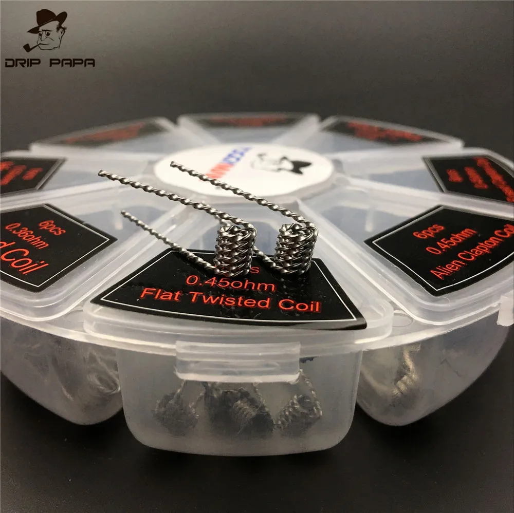 Foggyman 8 в 1 Prebuilt намотка клептона с кистью t-типа отвертка Тигр улья Quad Mix витая