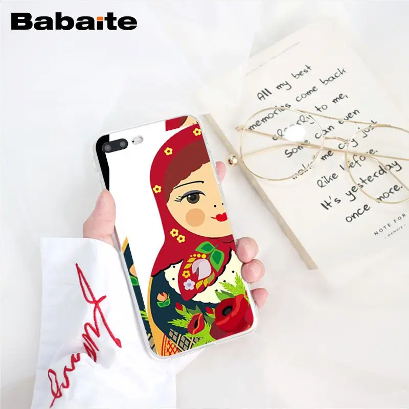 Babaite милые русские куклы матрешка чехол для телефона чехол для iphone 11 Pro 11Pro Max 8 7 6 6S Plus X XS MAX 5 5S SE XR
