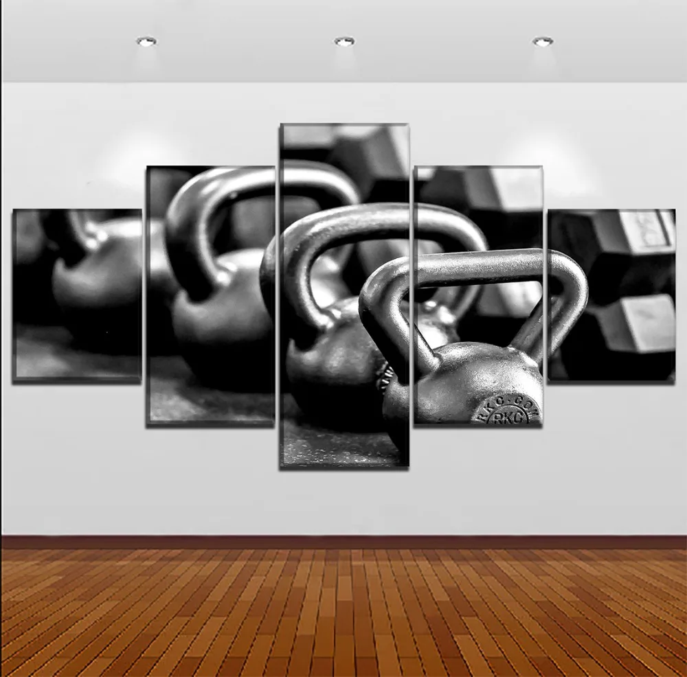 Холст HD печатный плакат Wall Art Модульная картина рамки 5 шт. Вес подъема и рисунок