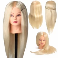 cammitever long hair blonde training hairdressing wigs makeup mannequin hair model clamp