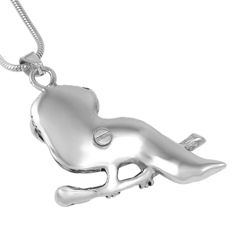 

JJ9757 Pet Memorial Jewelry - 316L Stainless Steel Owl Memorial Urn Necklace Ashes Holder Keepsake Funeral Pendant For Women Men
