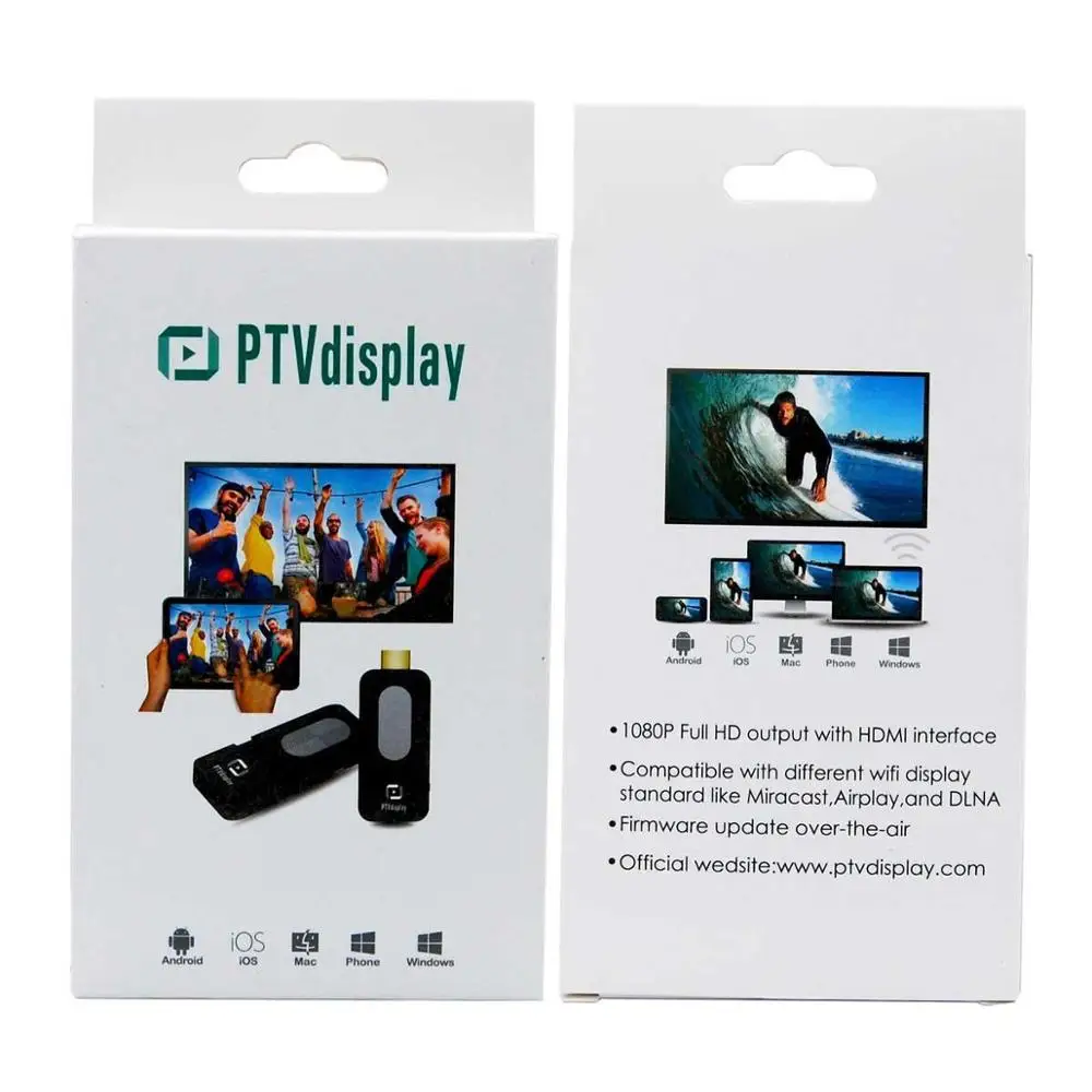 Новейший PTVdisplay AnyCast DA02 беспроводной WiFi ТВ палка поддержка Miracast Airplay DLNA зеркальный