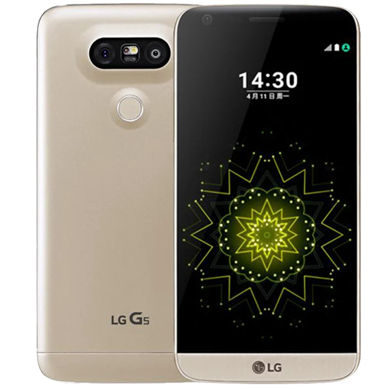Золотой Разблокированный мобильный телефон LG G5 4G LTE, четыре ядра, 4 Гб ОЗУ, 32 Гб ПЗУ, 5,3 дюйма, МП камера, отремонтированный смартфон с отпечатком пальца - Цвет: Золотой