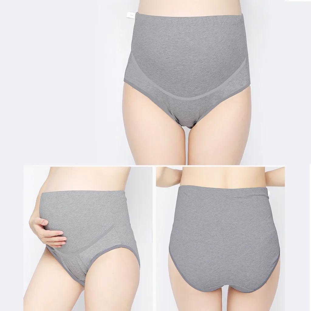 2019 хлопковые трусики для беременных с высокой талией дышащие Регулируемые трусы
