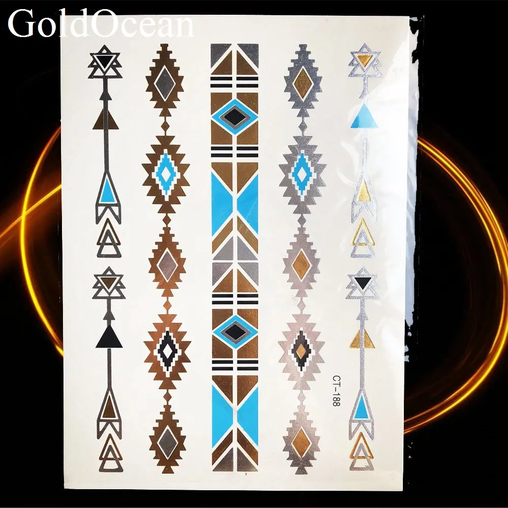 Женский браслет с геометрическим рисунком золотая металлическая временная