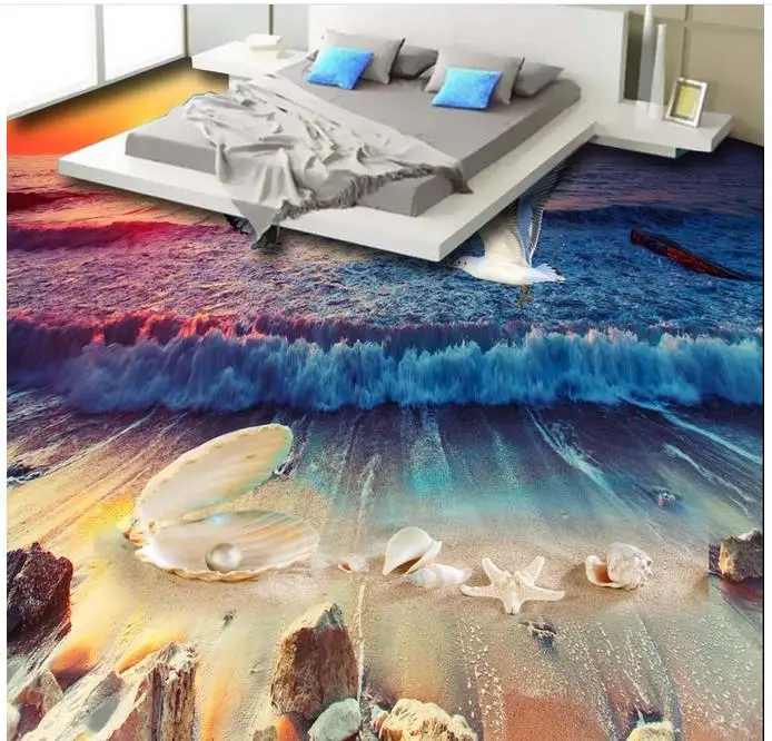 Современные обои виниловые напольные плитки ракушки жемчужные раковины