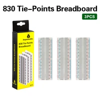 free shipping 3pcs hi q breadboard 830 point solderless pcb bread board mb 102 gift box for arduino proto shield diy