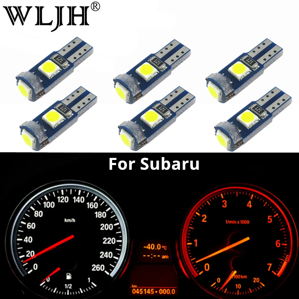 WLJH 6x Canbus T5 светодиодный светильник 73 74 3030 SMD Светодиодные лампы приборной панели