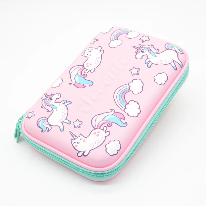EVA кавайный пенал Kalem Kutusu Etui Estuche Escolar Pencilcase Unicornio Kalem Kutu флеш-накопитель в виде единорога коробка Estuches Trousse