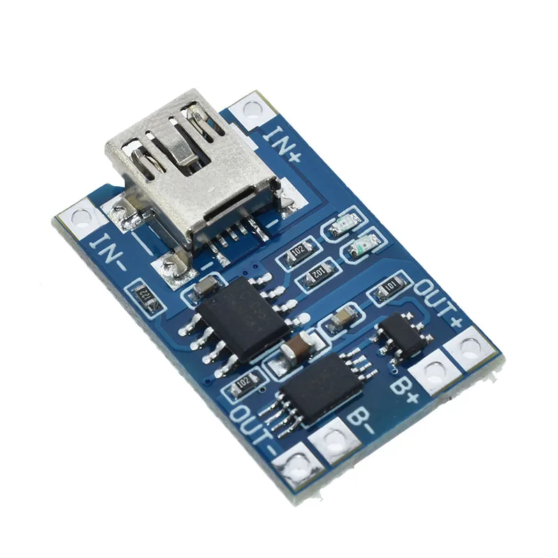 5 шт. Mini USB 5 в 1A 18650 TP4056 модуль зарядного устройства литиевой батареи зарядная плата с защитой двойные функции 1A li-ion