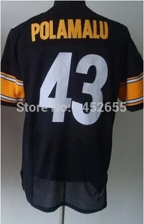 #43 Troy Polamalu Jersey Elite Football Best quality Authentic Size M L XL XXL XXXL Accept Mix Order | Спорт и развлечения