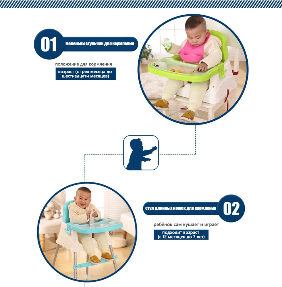 IMBABY Высокий детский стул для кормления детское кресло-бустер Детские регулируемые складные стулья детские стульчики для кормления детские сиденья для еды