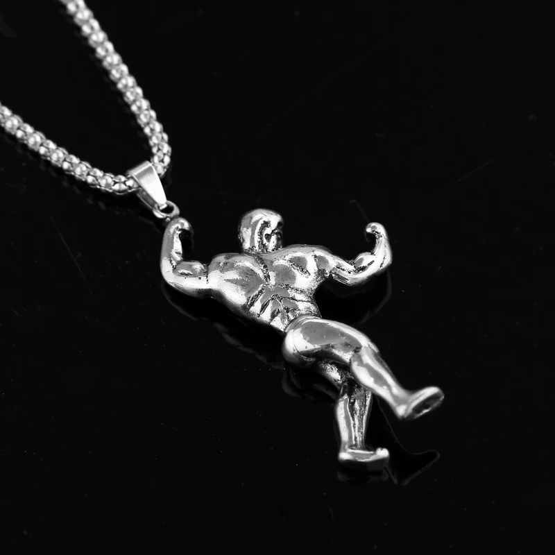 Кулон в форме гири для мужчин бодибилдинг тренажерный зал вес Кроссфит ожерелье