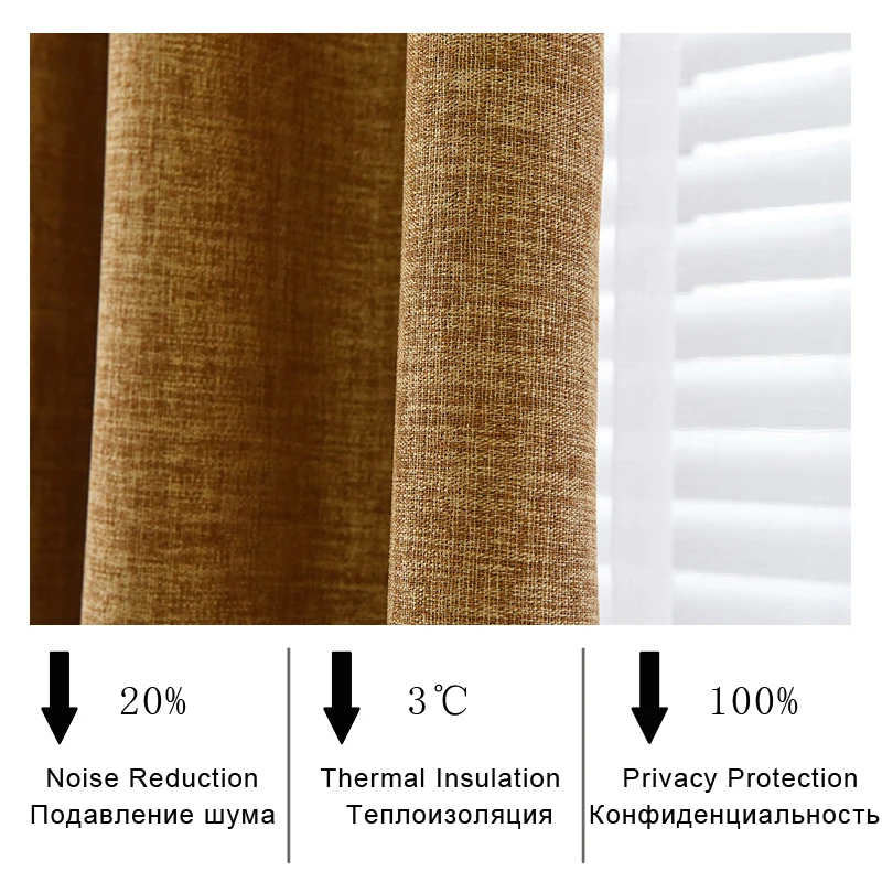 NORNE одноцветное Цвет искусственного льна номер затемняющие занавески для